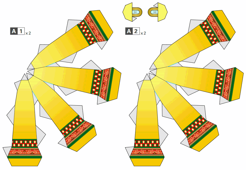 bouwplaat kerstklokje