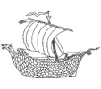 Narnia: Drakenschip kleurplaat