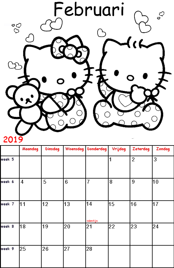 som zelfmoord Serena Kleurplaten voor kinderen: Hello Kitty Kalender 2017