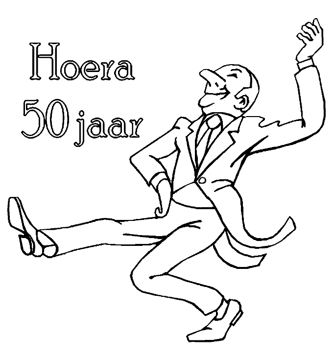 Abraham 50 Jaar Tekening