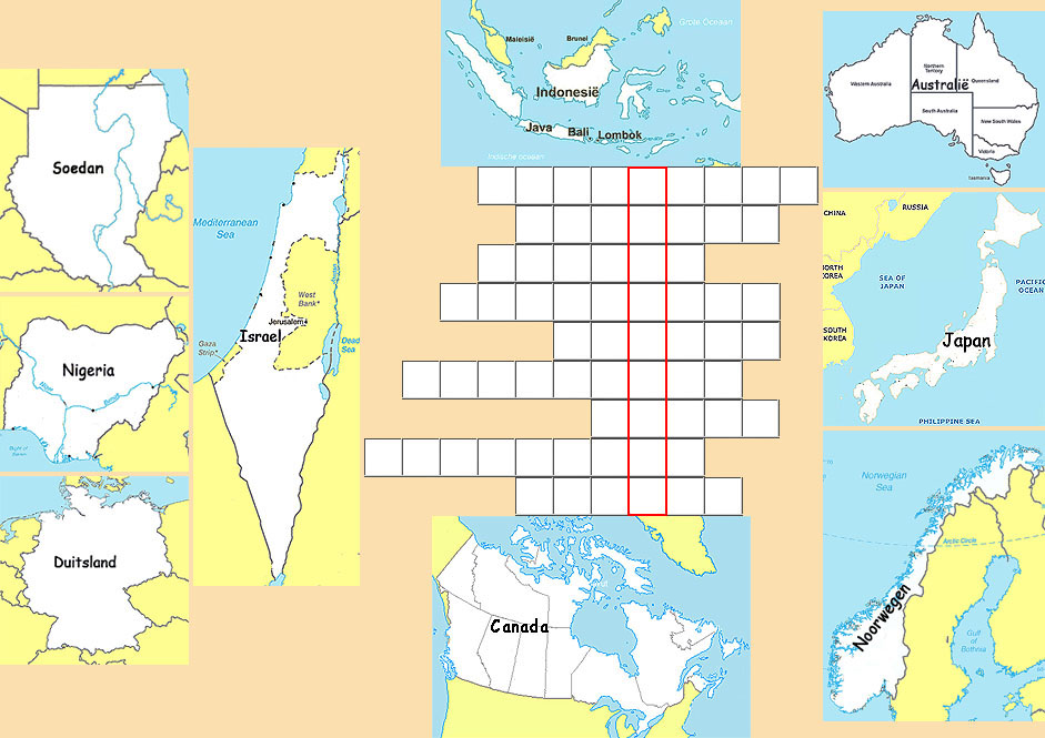 Ongebruikt Puzzels voor kinderen: Kruiswoordpuzzel wereld PS-34